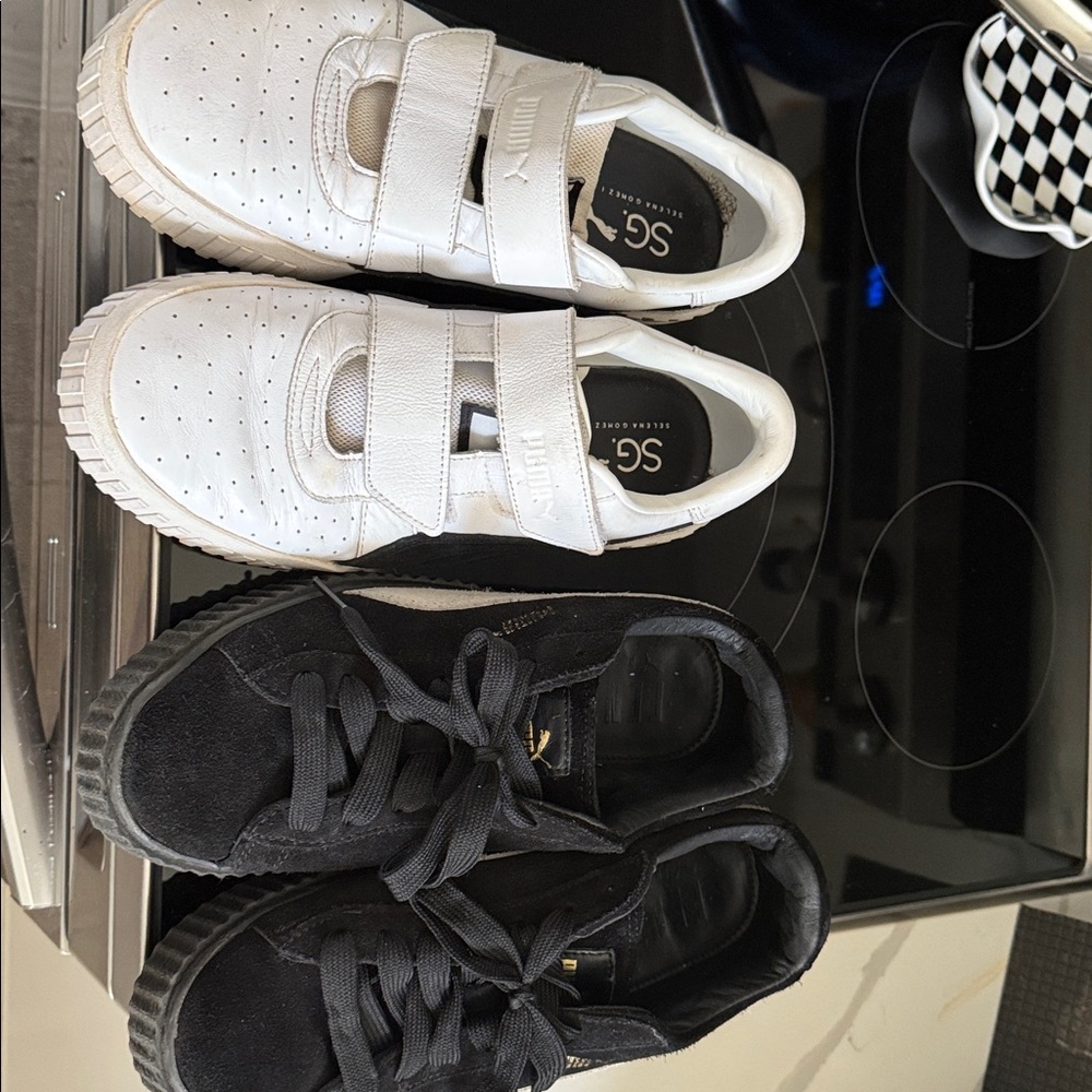 2 pair Puma Fenty Black and Velcro White 9.5